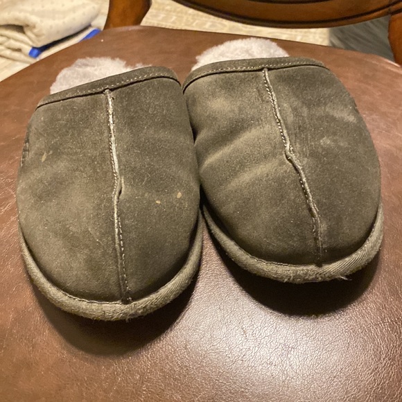 UGG MEN’S SCuff sheepskin backless slipper in dark gray size 12 - Picture 4 of 7